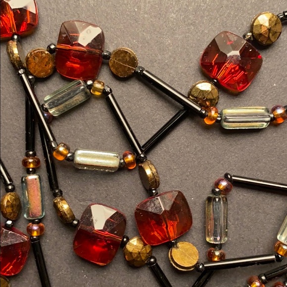 Antique French Beaded Costume Necklace - Picture 3 of 4